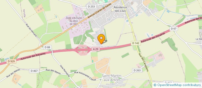 localisation de l'entreprise DOMAINE DU BOIS DE L'ARC  YERVILLE