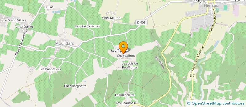 localisation de l'entreprise DOMAINE DU BOIS PRIAUD à MOULIDARS
