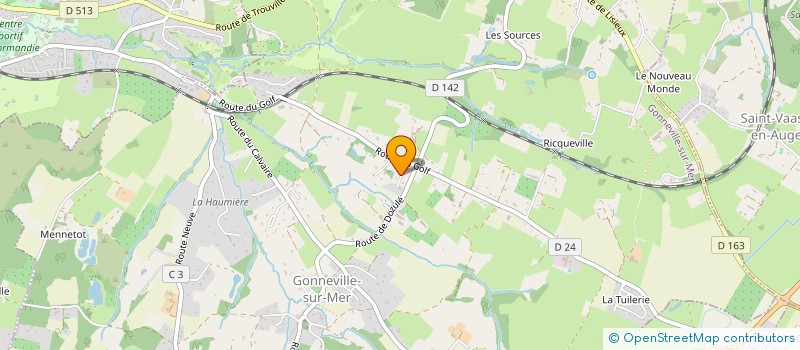 localisation de l'entreprise DOMAINE DU BONHEUR  GONNEVILLE-SUR-MER