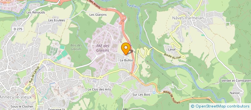 localisation de l'entreprise DOMAINE DU CHATEAU 74 à ANNECY