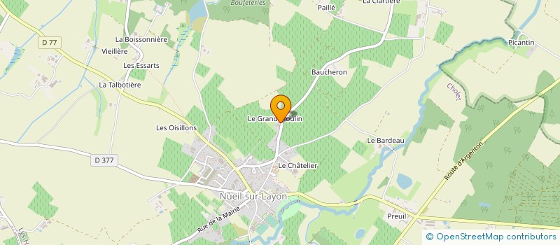 localisation de l'entreprise DOMAINE DU GRAND MOULIN à LYS-HAUT-LAYON