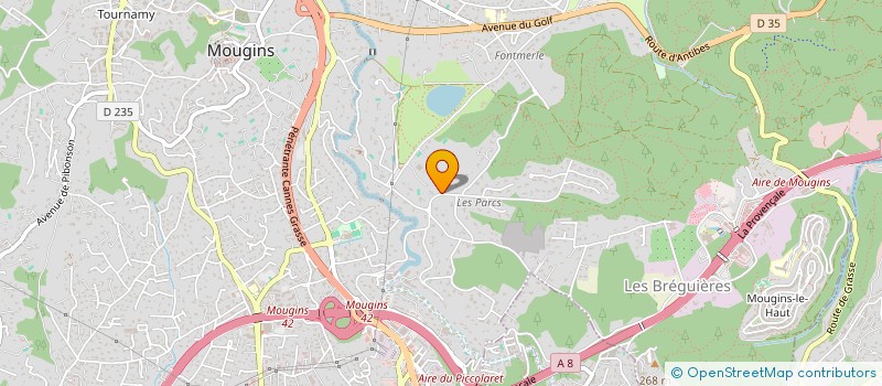localisation de l'entreprise DOMAINE DU PARADIS DES OISEAUX à MOUGINS