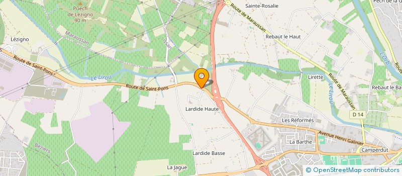 localisation de l'entreprise DOMAINE DU PIN  BEZIERS