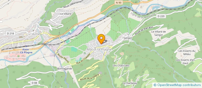 localisation de l'entreprise DOMAINE DU RAFFORT  LA PLAGNE TARENTAISE