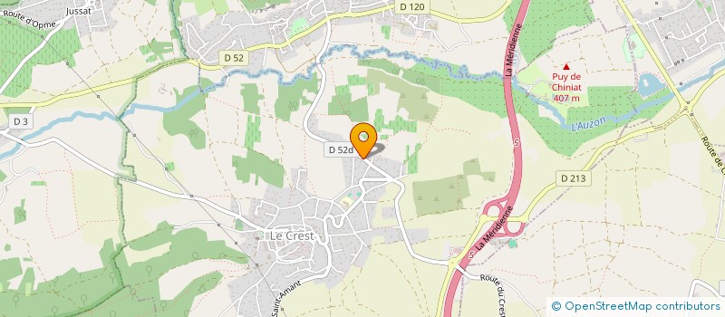 localisation de l'entreprise DOMAINE DU VAL D'AUZON  LE CREST