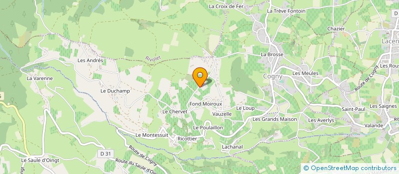 localisation de l'entreprise DOMAINE FOND MOIROUX EN PIERRES DOREES  COGNY