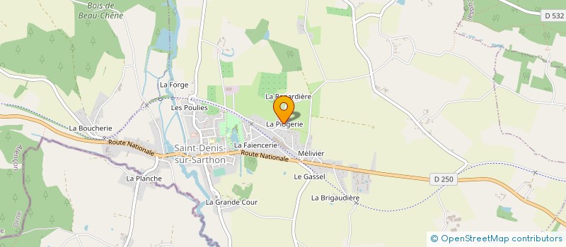 localisation de l'entreprise DOMAINE FOURNIER à SAINT-DENIS-SUR-SARTHON