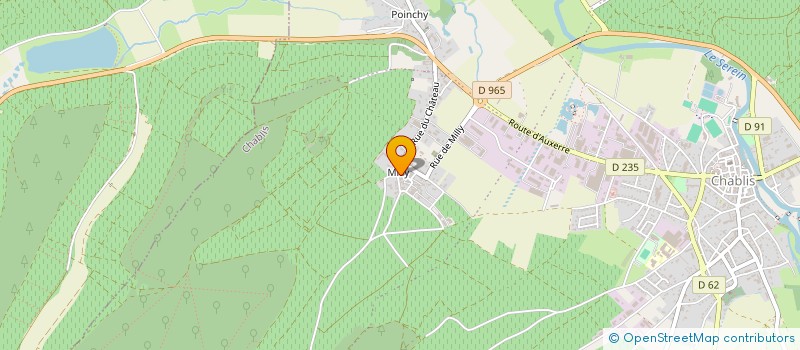 localisation de l'entreprise DOMAINE FOURREY  CHABLIS