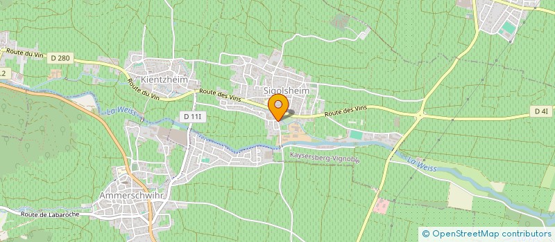 localisation de l'entreprise DOMAINE FRITZ AU VIEUX MOULIN  KAYSERSBERG VIGNOBLE