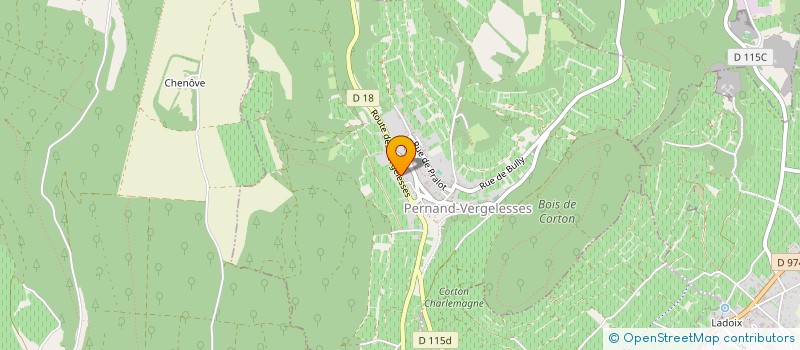 localisation de l'entreprise DOMAINE GAUTHEY JEAN-BAPTISTE  PERNAND-VERGELESSES