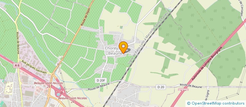 localisation de l'entreprise DOMAINE GEORGES ROY ET FILS  CHOREY-LES-BEAUNE