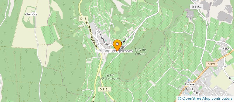 localisation de l'entreprise DOMAINE JONATHAN BONVALOT  PERNAND-VERGELESSES