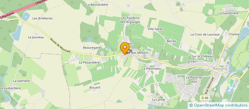 localisation de l'entreprise DOMAINE LA MELOTINE à REUGNY