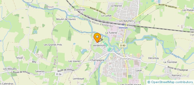 localisation de l'entreprise DOMAINE LA PAISIBLE à VONNAS