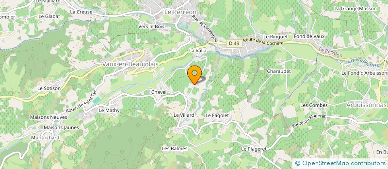 localisation de l'entreprise DOMAINE LACONDEMINE ET FILL  VAUX-EN-BEAUJOLAIS