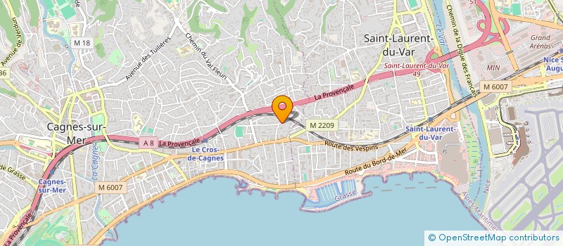 localisation de l'entreprise DOMAINE LACOSTE à CAGNES-SUR-MER