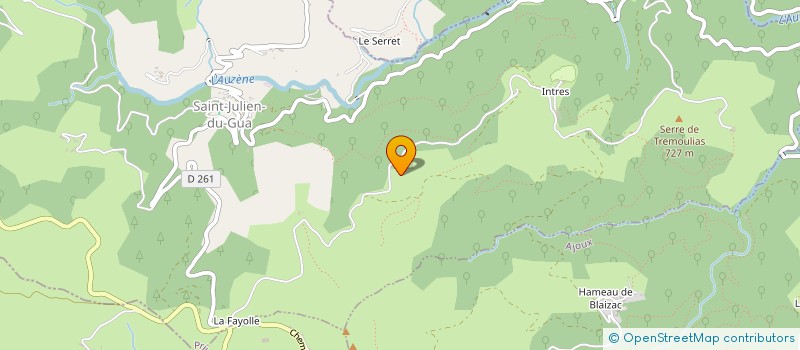 localisation de l'entreprise DOMAINE LE FOLASTERE  SAINT-JULIEN-DU-GUA