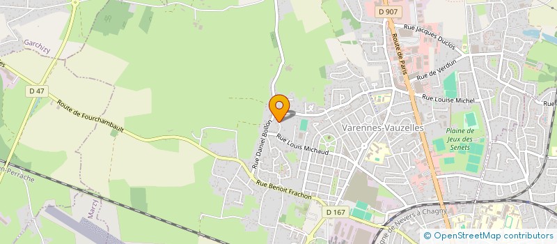 localisation de l'entreprise DOMAINE LES BROSSES  VARENNES-VAUZELLES