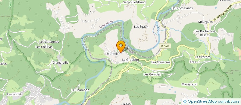 localisation de l'entreprise DOMAINE MONTEIL  LE CRESTET