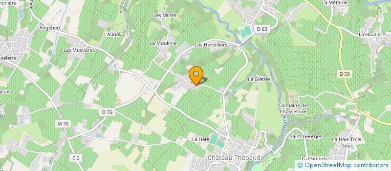 localisation de l'entreprise DOMAINE POIRON DABIN à CHATEAU-THEBAUD