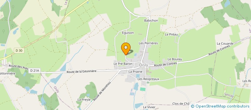 localisation de l'entreprise DOMAINE PRE BARON  OISLY