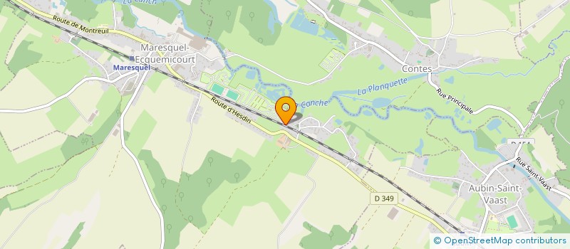 localisation de l'entreprise DOMAINE VERTE VALLEE  MARESQUEL-ECQUEMICOURT