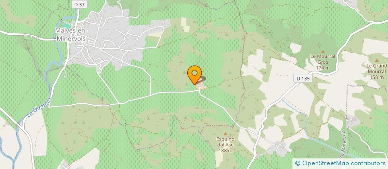 localisation de l'entreprise DOMAINE VILLEPEYROUX-FOREST  MALVES EN MINERVOIS