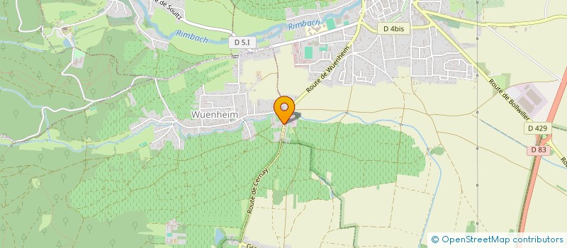 localisation de l'entreprise DOMAINE VITICOLE BRUCKER  WUENHEIM