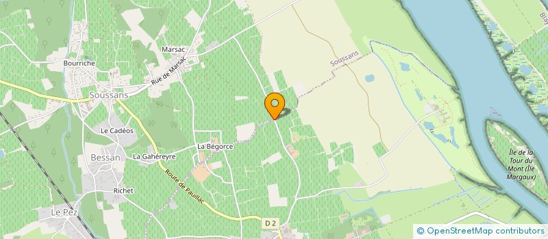 localisation de l'entreprise DOMAINES P. à MARGAUX-CANTENAC