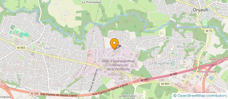 localisation de l'entreprise DOMARINE à ORVAULT