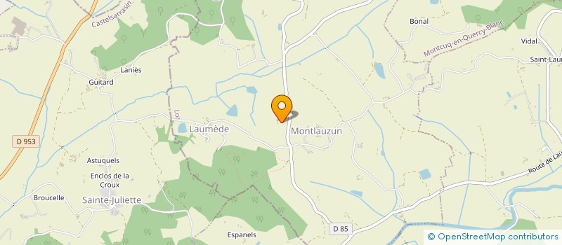 localisation de l'entreprise DOMATELE  MONTLAUZUN