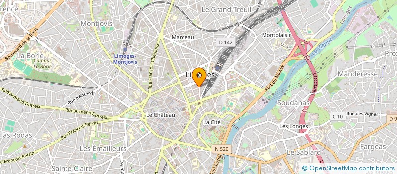 localisation de l'entreprise DOMATERRA à LIMOGES