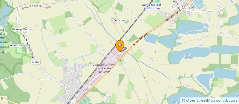 localisation de l'entreprise DOMBES DEVELOPPEMENT  SAINT-ANDRE-DE-CORCY