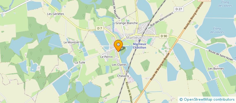 localisation de l'entreprise DOMBES FUNERAIRE SERVICES  MARLIEUX