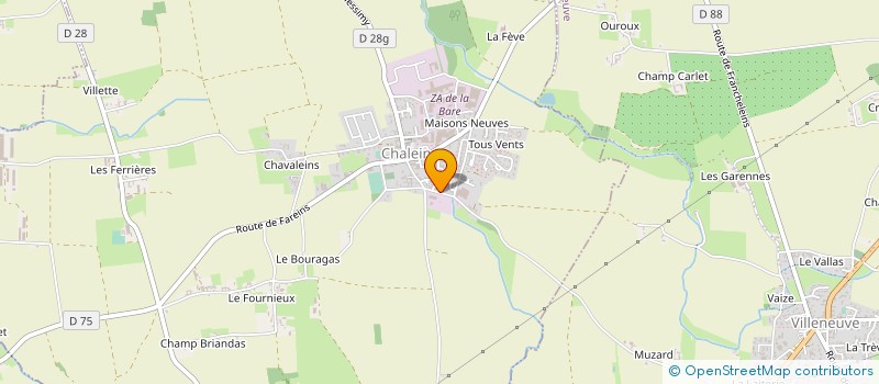 localisation de l'entreprise DOMBES SAVOIE AGRI à CHALEINS