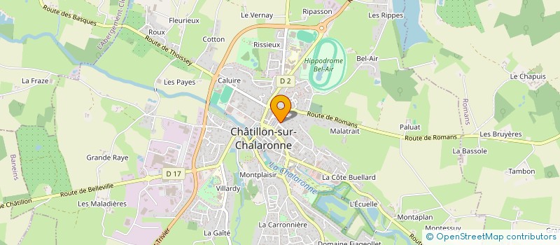 localisation de l'entreprise DOMBES TOURISME à CHATILLON-SUR-CHALARONNE