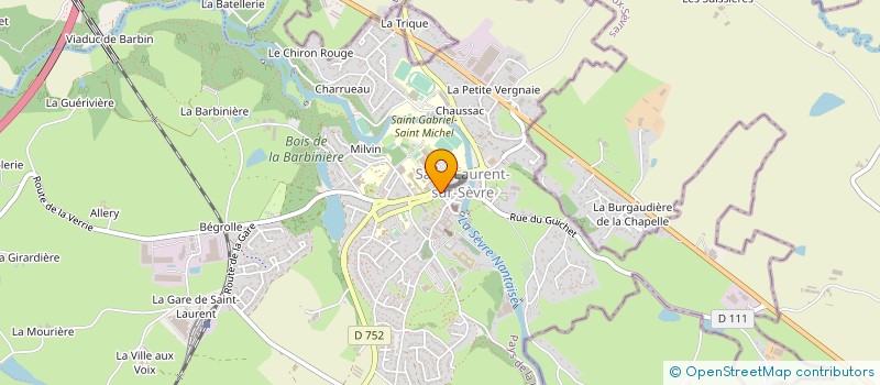 localisation de l'entreprise DOME 85 à SAINT-LAURENT-SUR-SEVRE