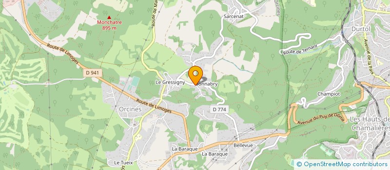 localisation de l'entreprise DOME PEINTURE  ORCINES