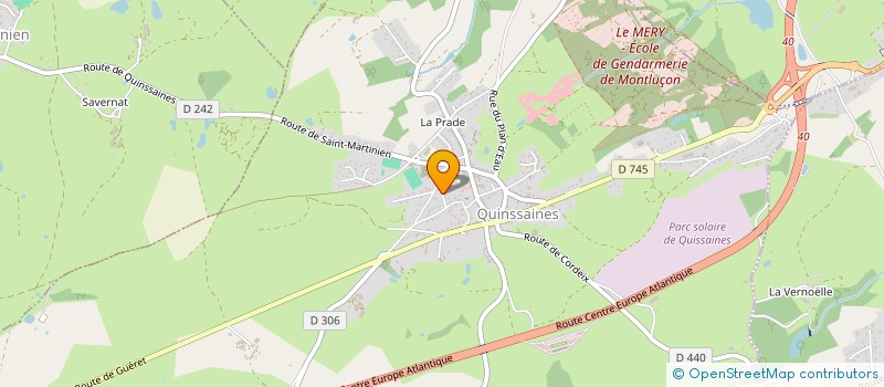 localisation de l'entreprise DOMERAT AUTO à QUINSSAINES