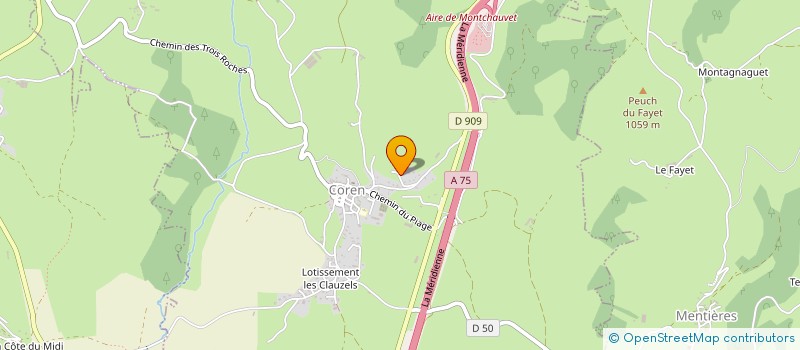 localisation de l'entreprise DOMERGUE à NEUVEGLISE-SUR-TRUYERE