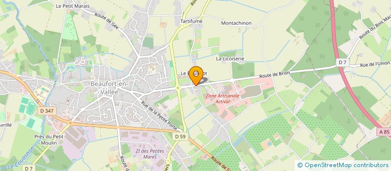 localisation de l'entreprise DOMI PC 49 à BEAUFORT-EN-ANJOU