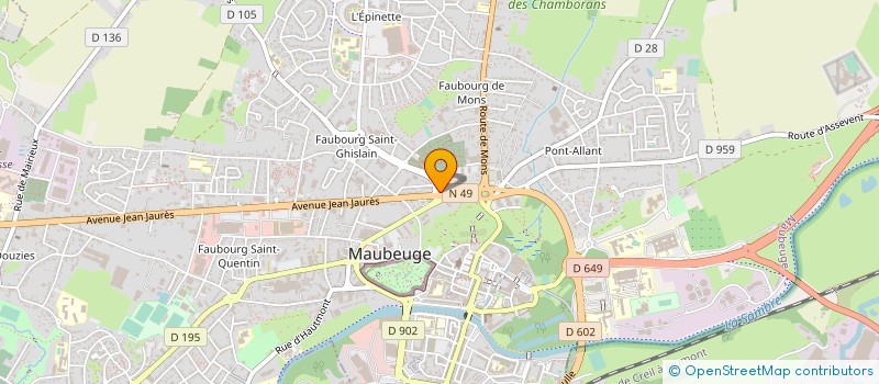 localisation de l'entreprise DOMI SERVICES INITIATIVE à MAUBEUGE