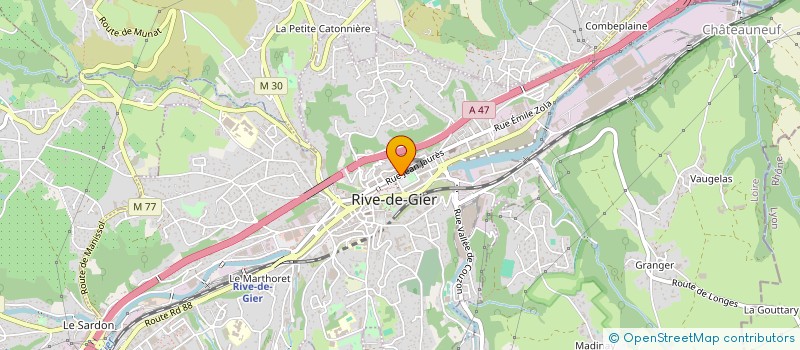 localisation de l'entreprise DOMICILE SANTE à RIVE-DE-GIER