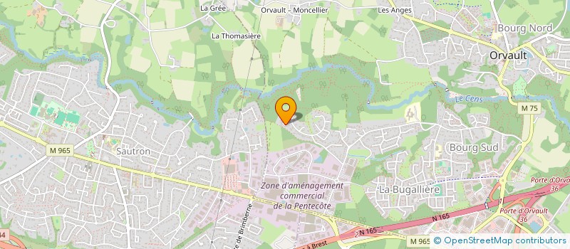 localisation de l'entreprise DOMICORP à ORVAULT