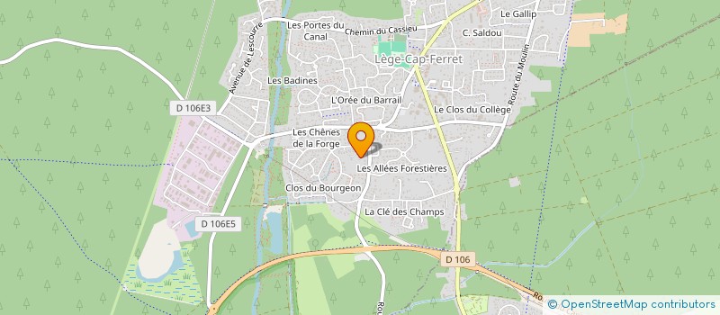 localisation de l'entreprise DOMIN BERTRAND ET CARON JENNIFER  LEGE-CAP-FERRET