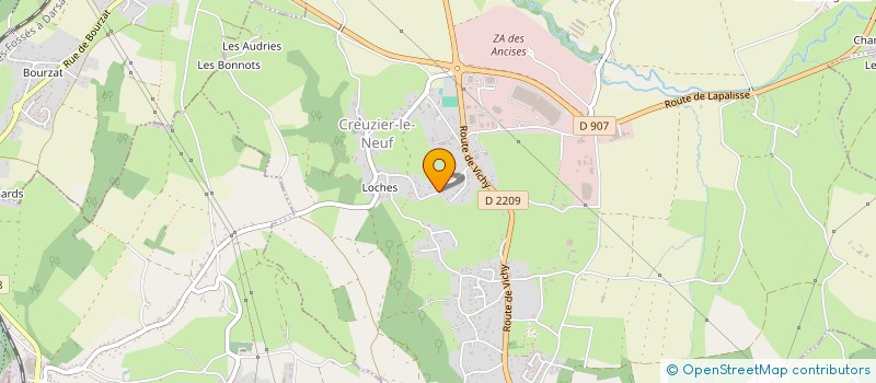 localisation de l'entreprise DOMINERGIE VICHY à CREUZIER-LE-NEUF
