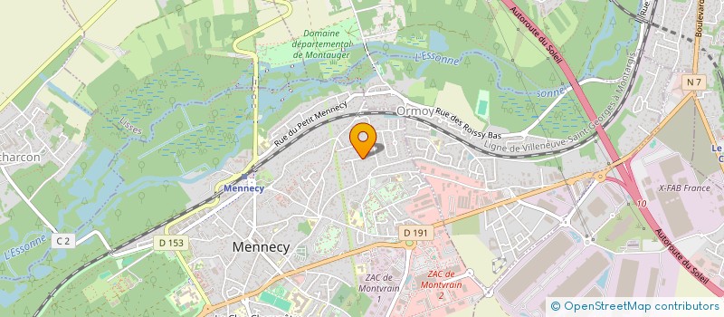 localisation de l'entreprise DOMINICAINE, DEVELOPPEMENT ET PROGRES à MENNECY