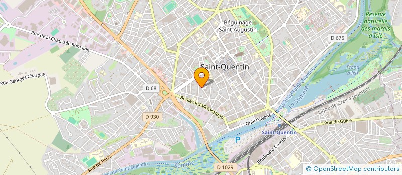 localisation de l'entreprise DOMINIQUE GRUNY CONSEIL ENTREPRISE (D.G.C.E) à SAINT-QUENTIN