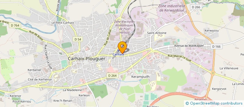 localisation de l'entreprise DOMINIQUE GUEGUEN à CARHAIX-PLOUGUER