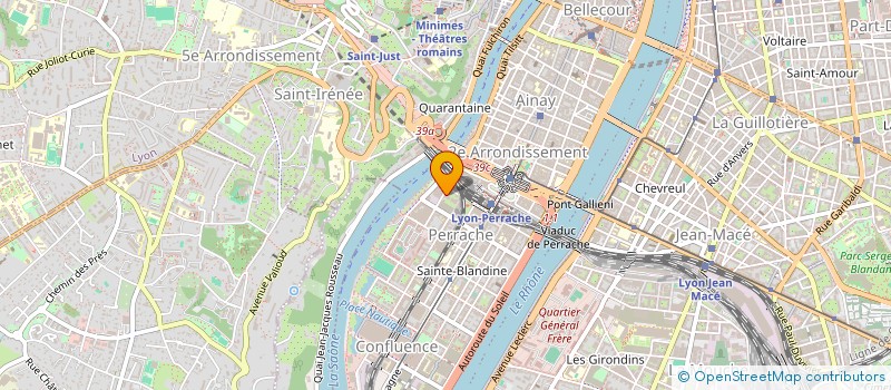 localisation de l'entreprise DOMINIQUE JOUBERT - ETUDES ET CONSEILS à LYON